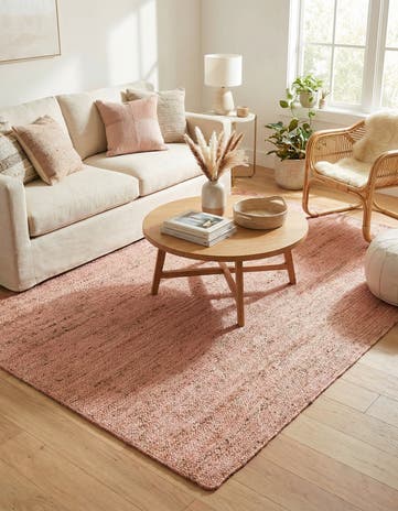 6' 1 x 9' Handmade Braided Jute Rug