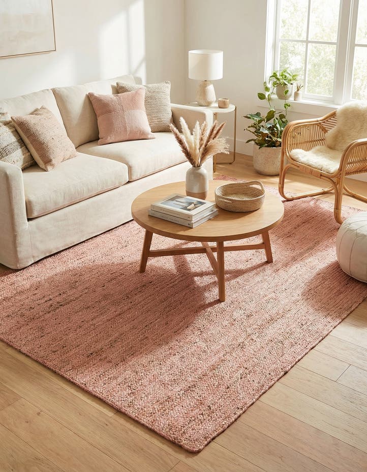 6' 1 x 9' Handmade Braided Jute Rug