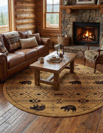 Cedar Pioneer Round Rug
