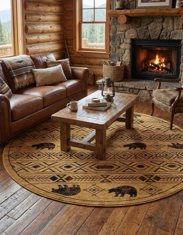 Cedar Pioneer Round Rug