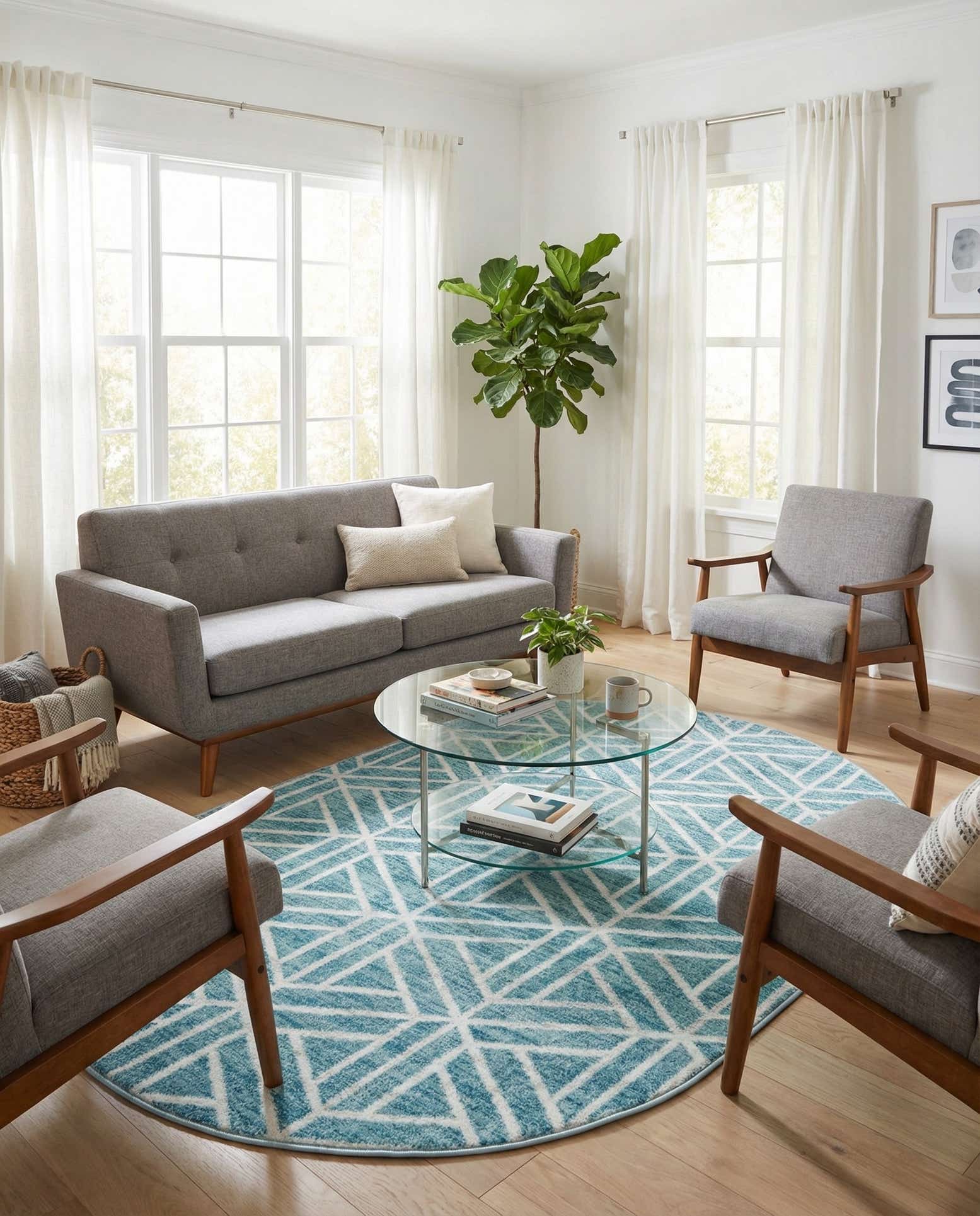 5' 3 x 8' Lattice Trellis Oval Rug