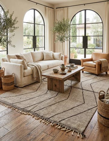 9' 7 x 13' 4 Hand Knotted Moroccan Wool Rug