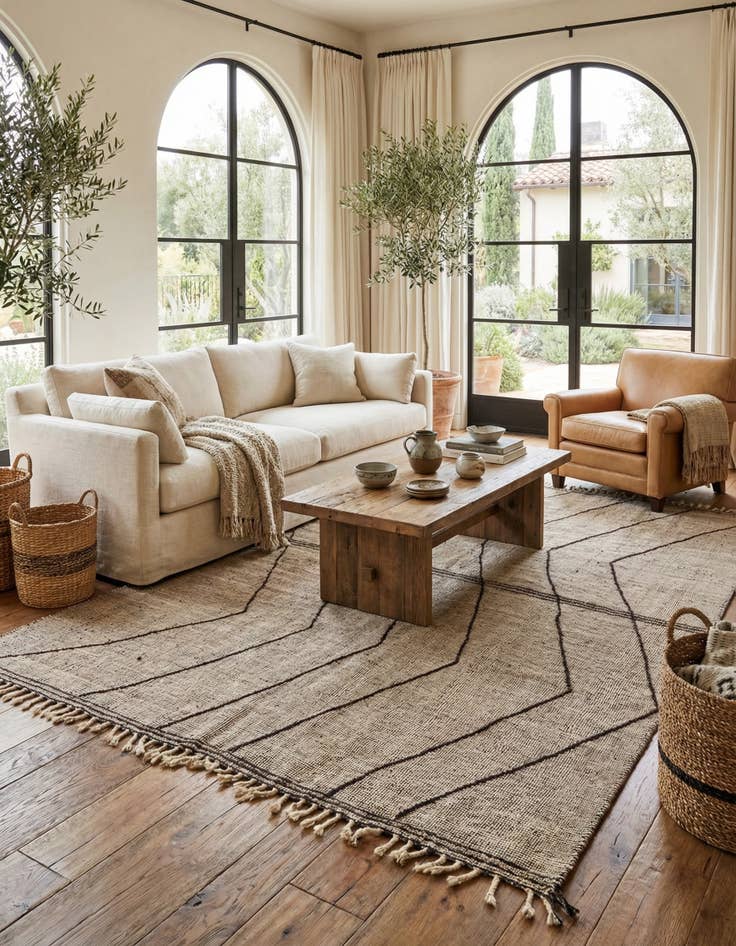 Detail image of 9' 7 x 13' 4  Hand Knotted Moroccan Wool Rug