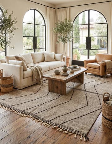 9' 7 x 13' 4 Hand Knotted Moroccan Wool Rug