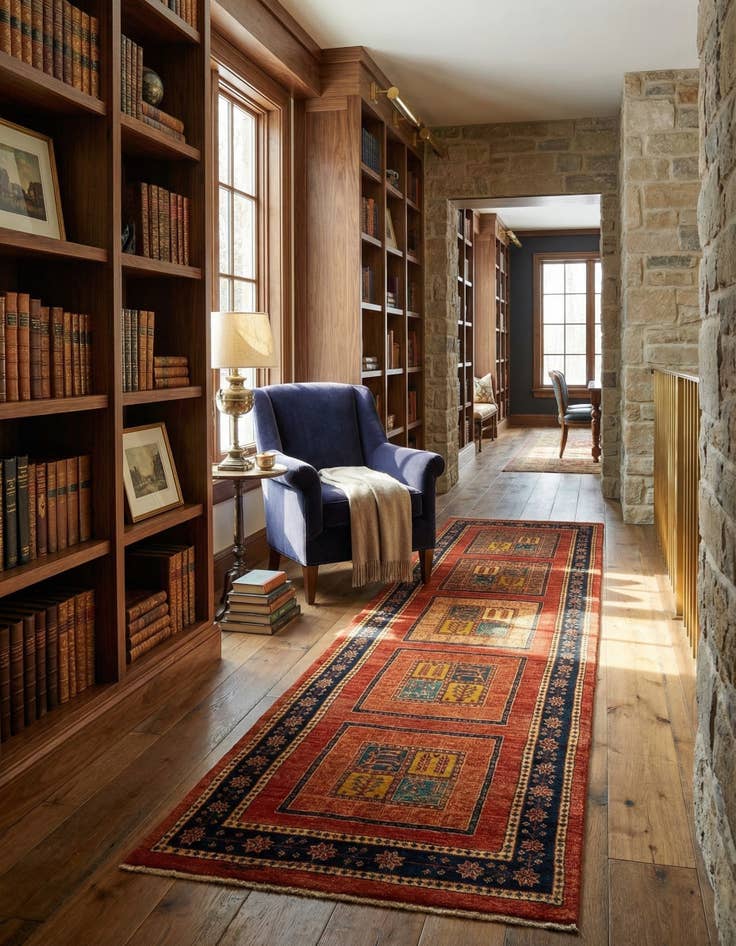 Detail image of  2' 11 x 12' 7 Luribaft Wool Runner Rug