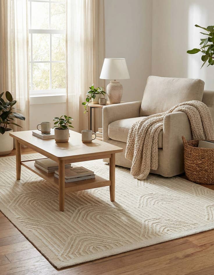 Detail image of 4' 1 x 6' 2  Hand Woven  Rug