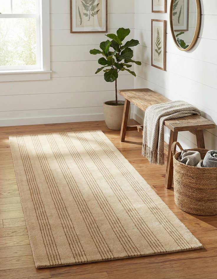 Detail image of  3' 3 x 5' 3 Jill Zarin Striped Wool Rug