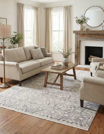 Light Gray New Vintage Rug