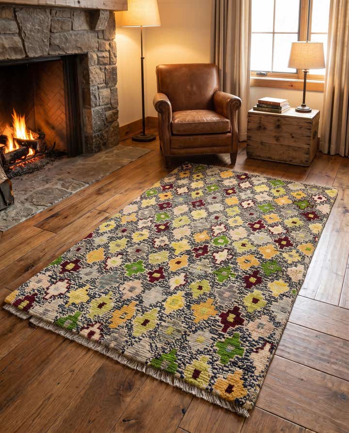 3' 4 x 5' 2 Hand Knotted Balouch Wool Rug