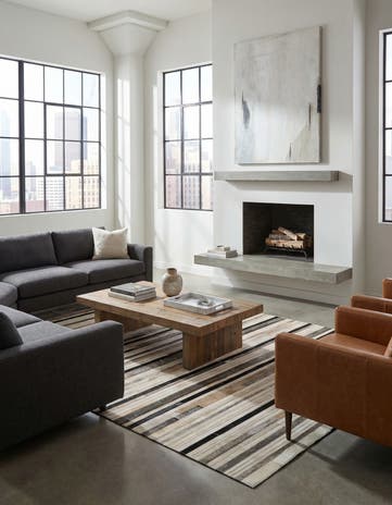 5' 1 x 8' 1 Cowhide - Patchwork Rug