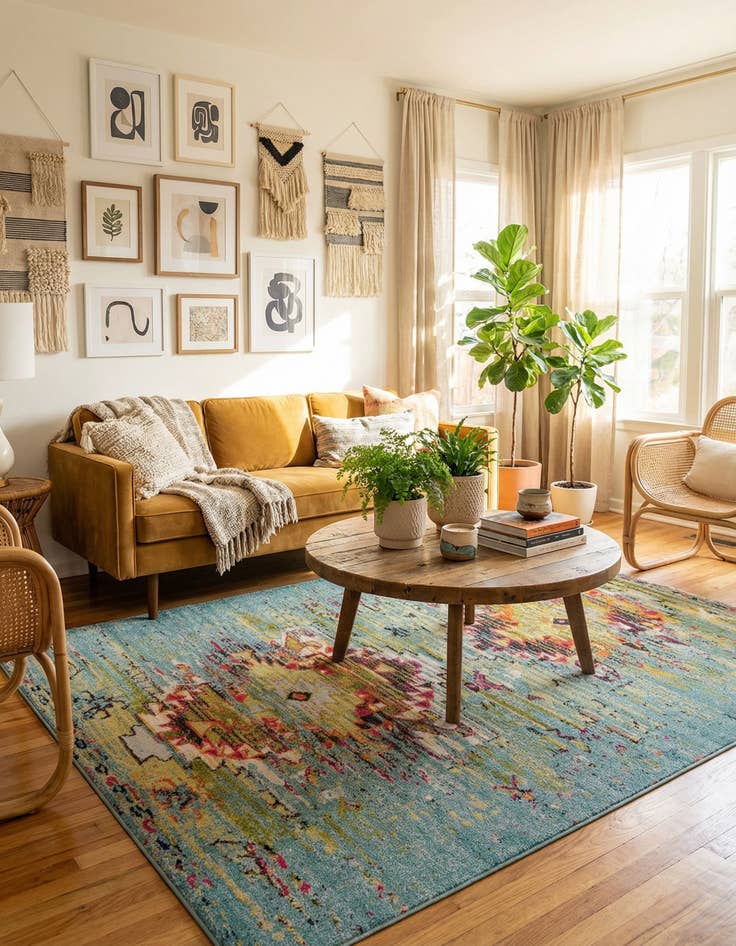 Detail image of 7' x 10'  Washable Arte Rug