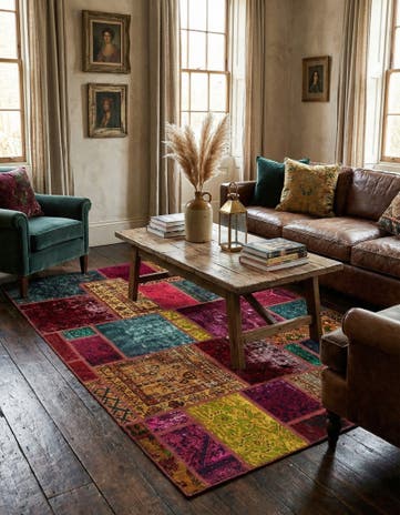 5' 5 x 8' Hand Knotted Ultra Vintage Persian Wool Rug