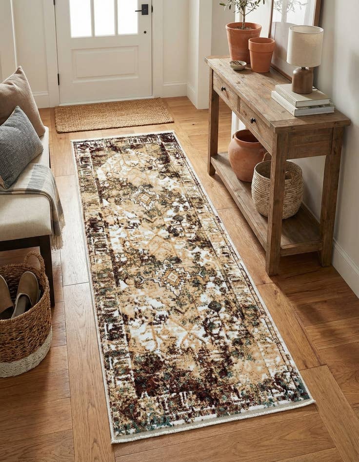 Detail image of  2' x 6' Nain Design Runner Rug