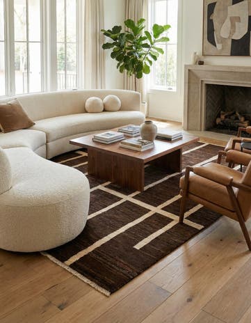 5' 9 x 7' 8 Hand Knotted Modern Ziegler Wool Rug