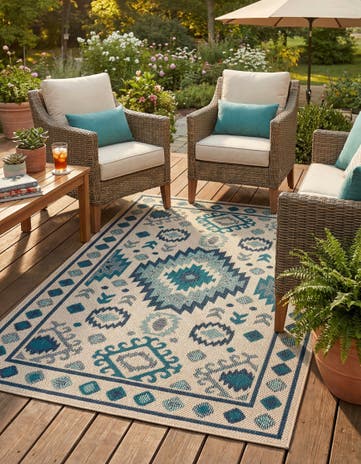 4' x 6' Easy-Clean Baja Indoor / Outdoor Rug