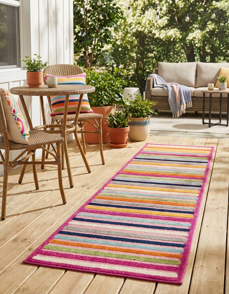 Detail image of 2' x 8' Easy-Clean Aruba Indoor / Outdoor Runner Rug