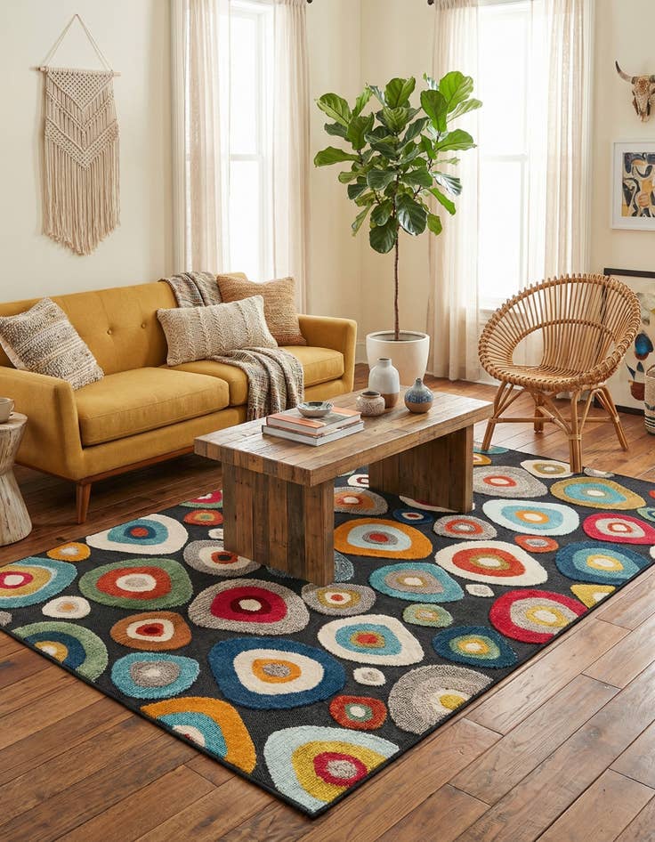 Detail image of 5' 3 x 8' Easy-Clean Casablanca Indoor / Outdoor Rug