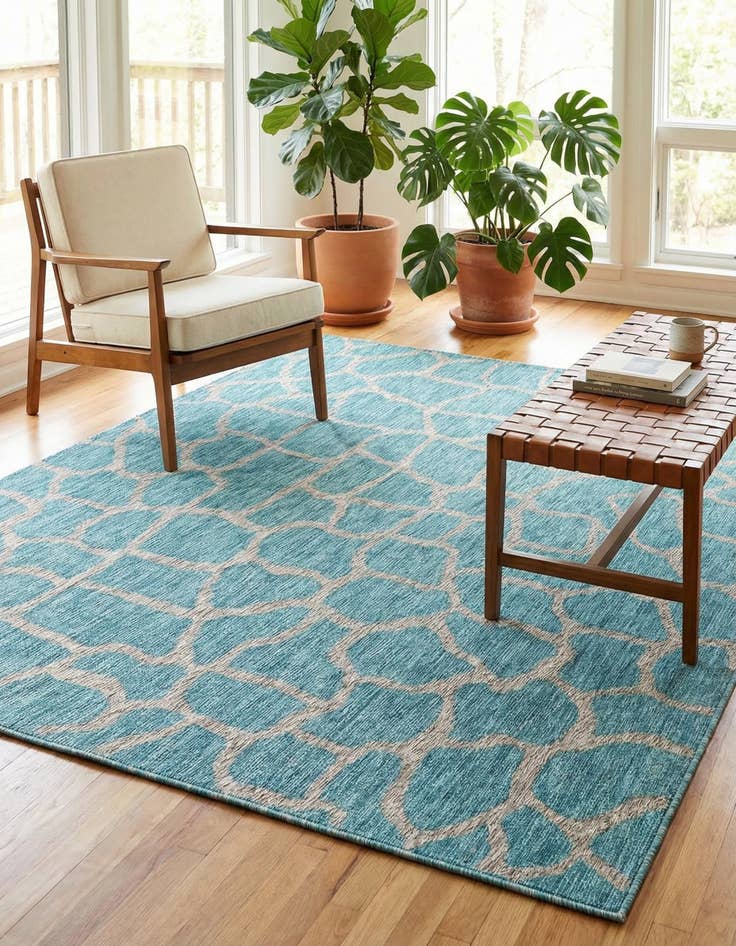 Detail image of 9' x 12'  Washable Safari Indoor / Outdoor Rug