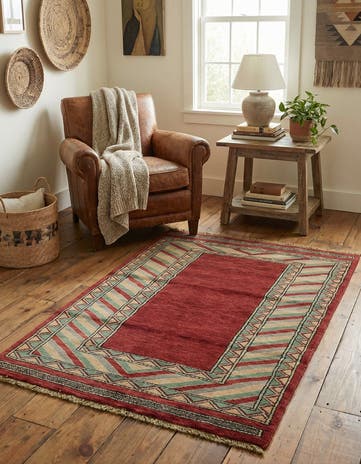 3' 2 x 5' 1 Hand Knotted Kashkuli Gabbeh Oriental Wool Rug