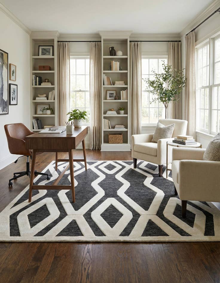 Detail image of  10' x 10' Prismatic Square Rug