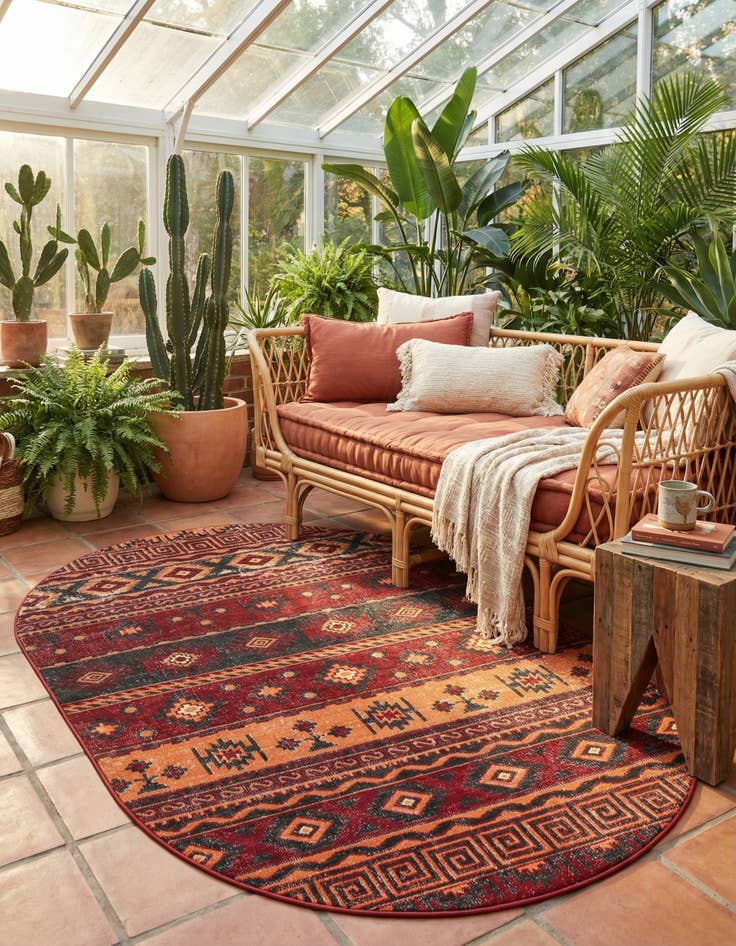 Detail image of  5' 3 x 8' Lucerne Oval Rug