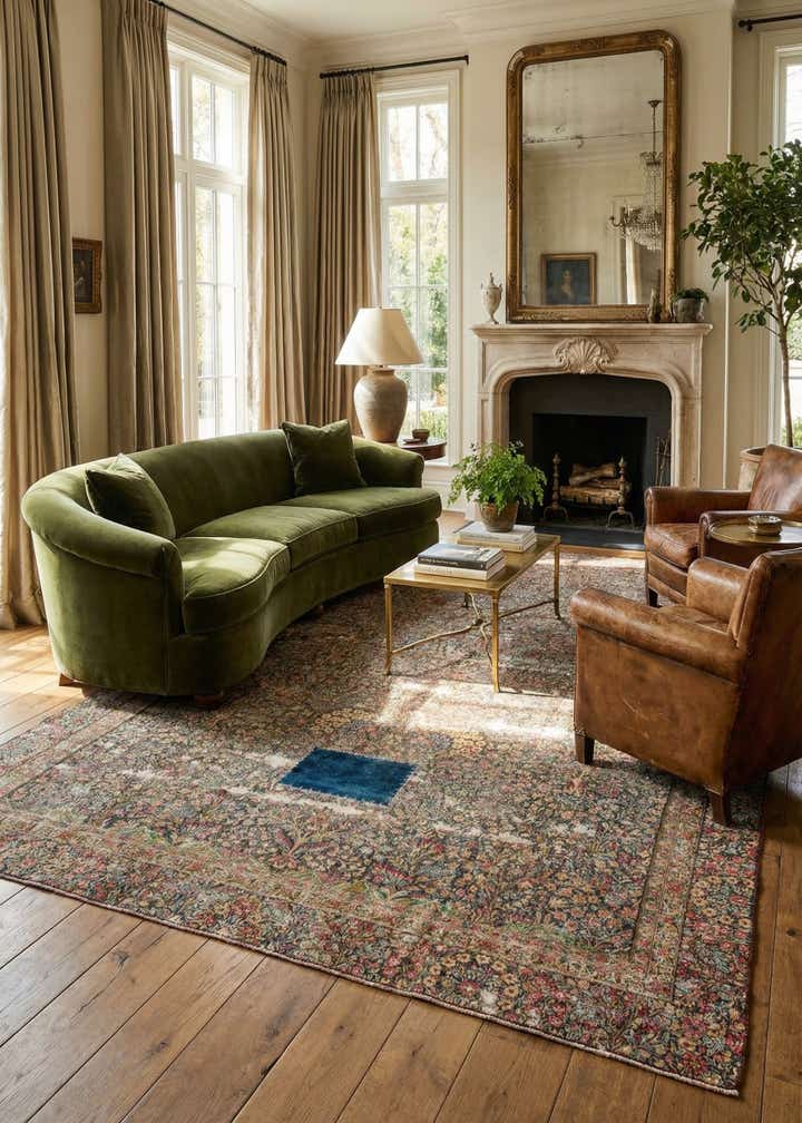8' 5 x 11' 7 Hand Knotted Ultra Vintage Persian Wool Rug