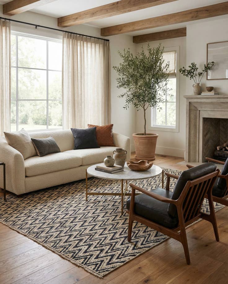 Detail image of 8' 6 x 12' 7 Hand Knotted Moroccan Wool Rug