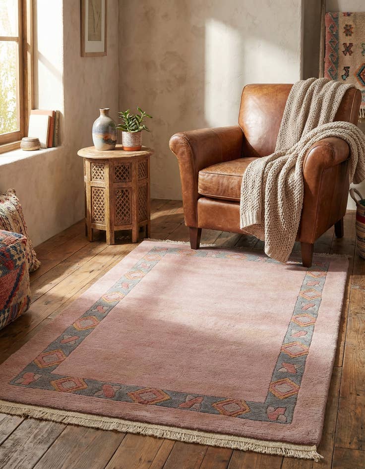 Detail image of  2' 7 x 4' 7  Hand Knotted Tibet Wool Rug