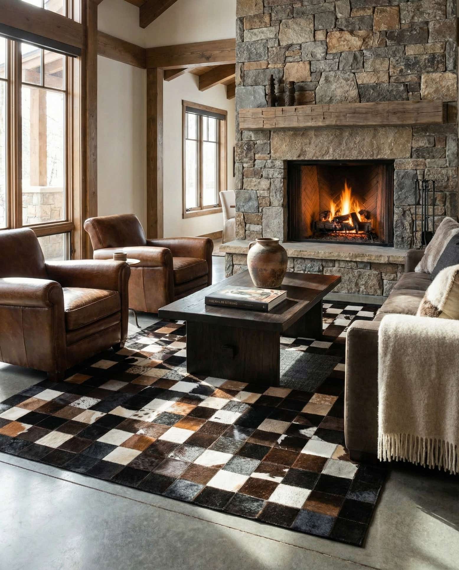 5' 3 x 7' 9 Cowhide - Patchwork Rug