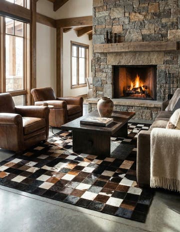 5' 3 x 7' 9 Cowhide - Patchwork Rug