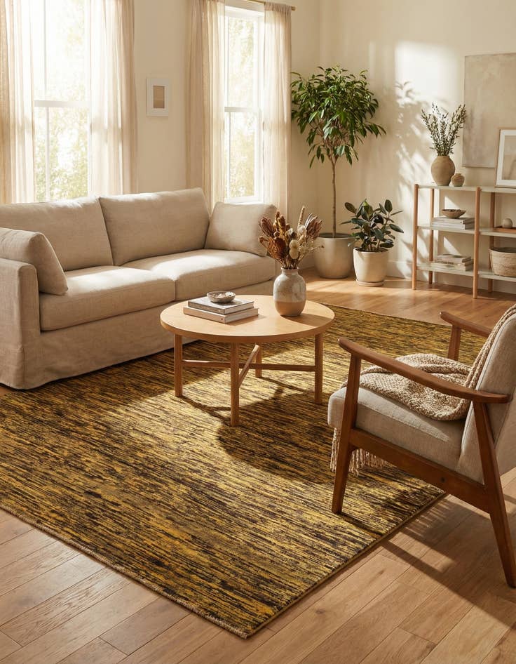 Detail image of 5' 2 x 6' 4  Hand Knotted Modern Ziegler Rug