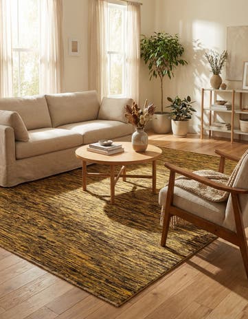 5' 2 x 6' 4 Hand Knotted Modern Ziegler Rug