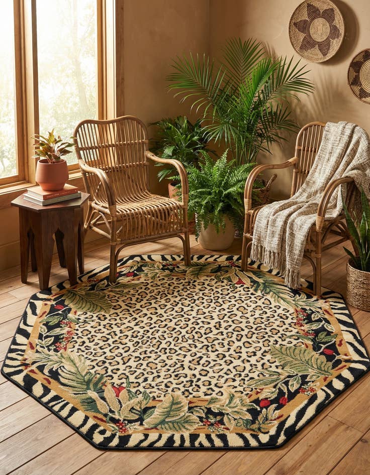 Detail image of 5' 3 x 5' 3 Savannah Octagon Rug