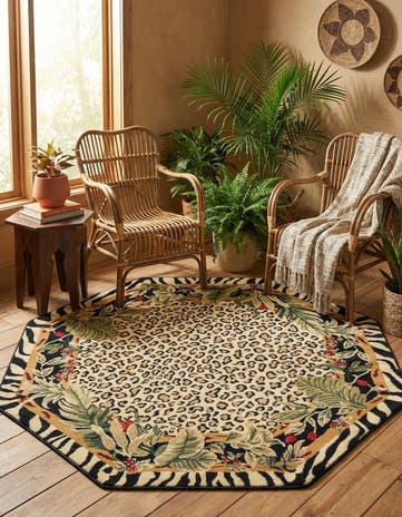 Cream Savannah Octagon Rug