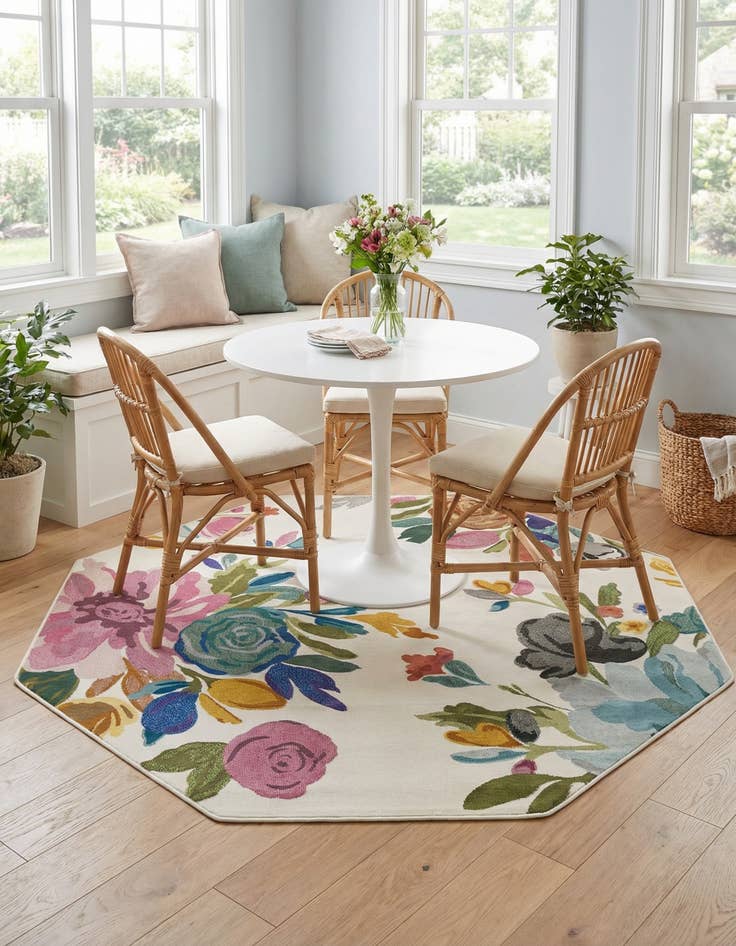 Detail image of 6' x 6' Blossom Octagon Rug