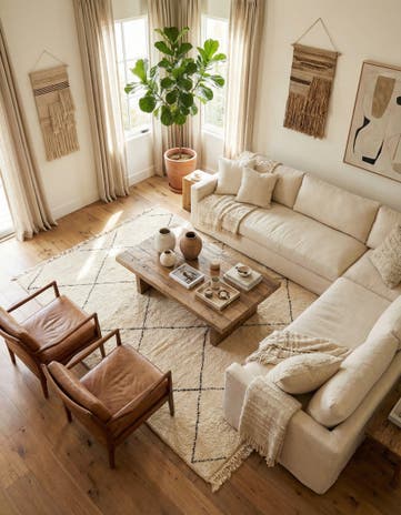 5' 4 x 7' 8 Hand Knotted Moroccan Wool Rug