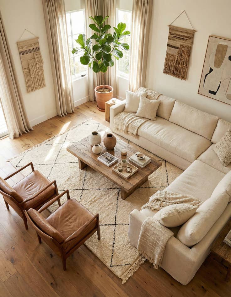 Detail image of 5' 4 x 7' 8  Hand Knotted Moroccan Wool Rug