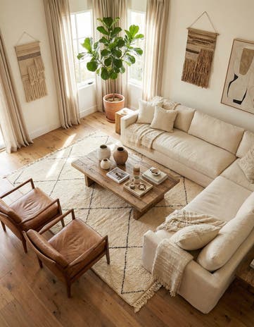 5' 4 x 7' 8 Hand Knotted Moroccan Wool Rug