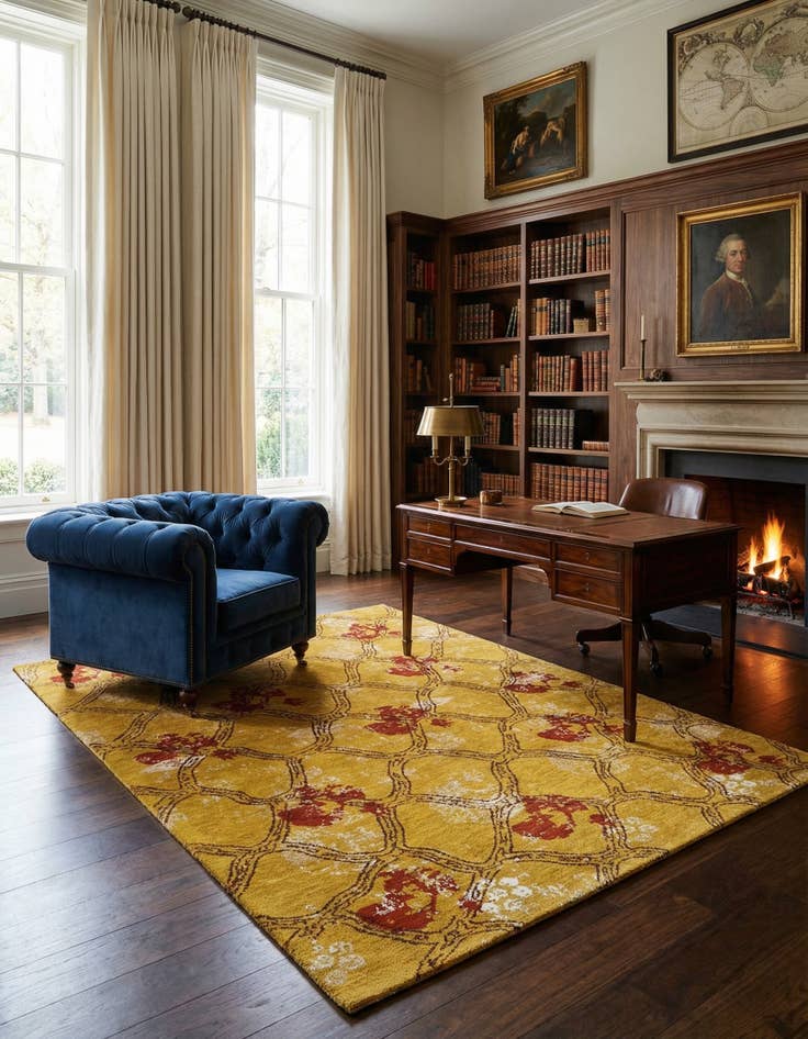 Detail image of 5' 6 x 8' Anar Wool Rug