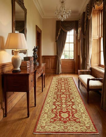 2' 7 x 9' 8 Hand Knotted Peshawar Ziegler Runner Rug