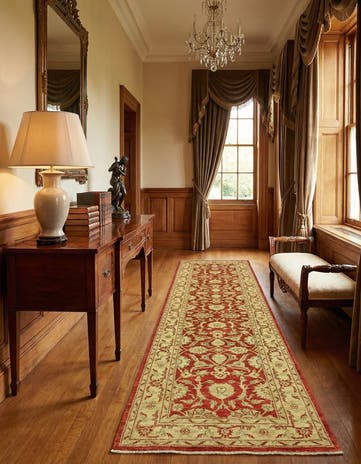 2' 7 x 9' 8 Hand Knotted Peshawar Ziegler Runner Rug