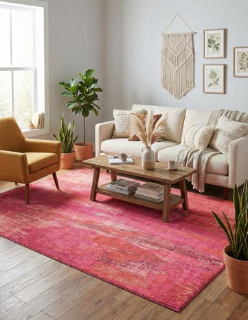 Pink Washable Sevilla Rug