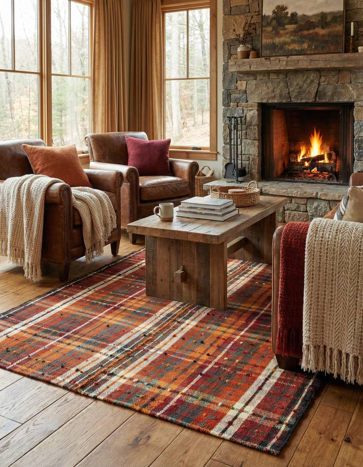 Detail image of 5' 3 x 6' 11 Jajim Wool Rug