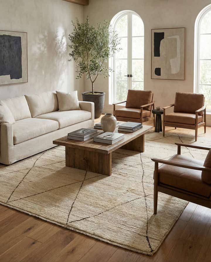 8' 3 x 10' 6 Hand Knotted Moroccan Wool Rug