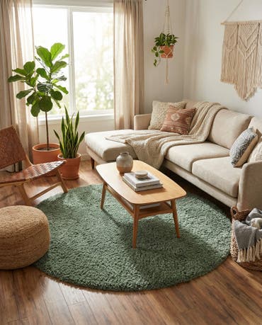  6' x 6' Zermatt Shag Round Rug