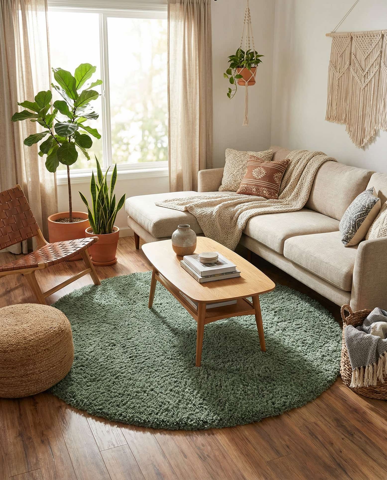 6' x 6' Zermatt Shag Round Rug