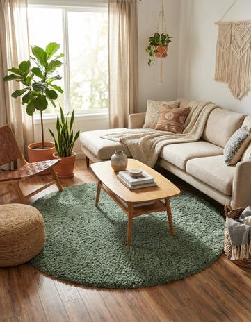 6' x 6' Zermatt Shag Round Rug