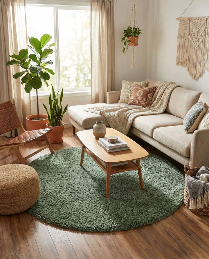 6' x 6' Zermatt Shag Round Rug