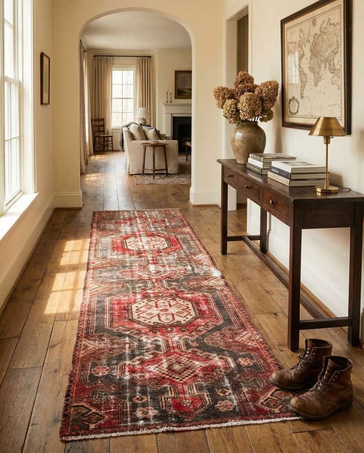 2' 10 x 9' 6 Hand Knotted Ultra Vintage Persian Wool Runner Rug