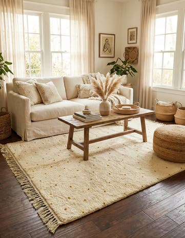 5' 2 x 8' Hand Knotted Moroccan Wool Rug